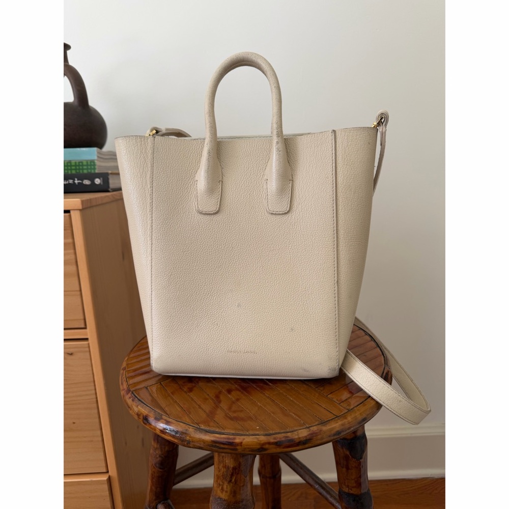 Mansur Gavriel Ivory Pebble Tote - Picture 2 of 8